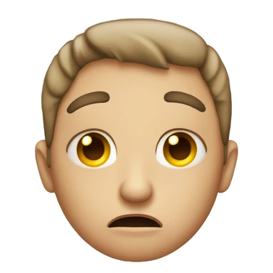 A emoji that is irritated with an aching eye  sticker