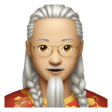 chinois fermant les yeux sticker