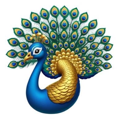 Murugan vel emoji with peacock sticker