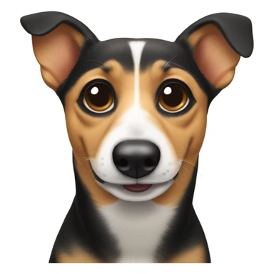 Dachshund corgi mix dog with black whiskers sticker