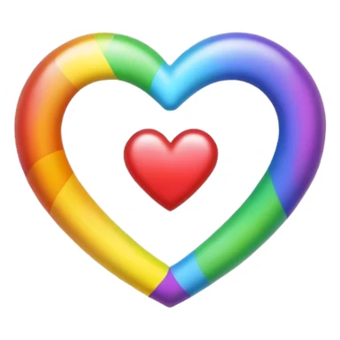 Cœur arc-en-ciel  sticker