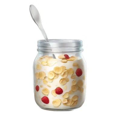 Overnight oats in a jar sticker