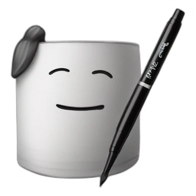 Brush pen caneta que fez lettering sticker