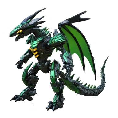 futuristic spiky dragon-Bionicle-mecha full body sticker
