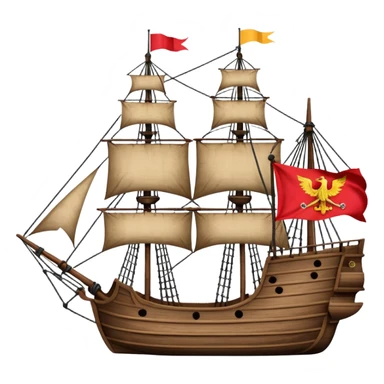 Batavia the Dutch East India Company ship with VOC flag sticker