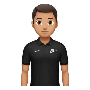 Hombre con cuellito nike sticker