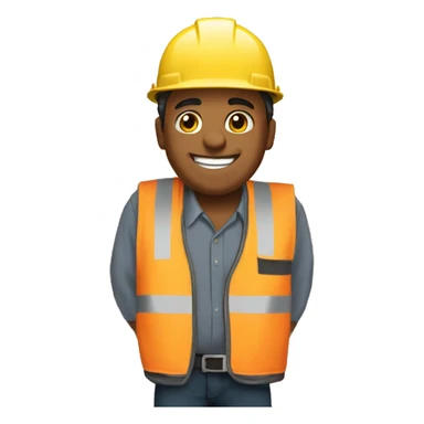 Raul on the construction site sticker