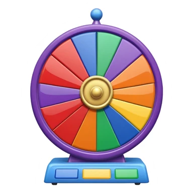 can you make me a prize wheel with the colors red, yellow, green, blue, orange, purple and make sure the colors are seperated and symetrical sticker