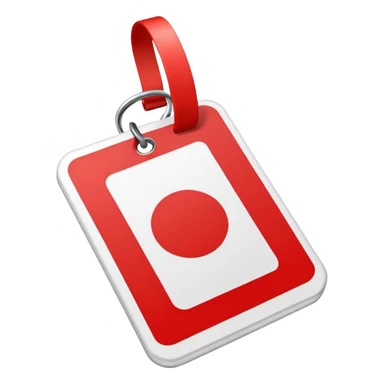 red white Price tag sticker