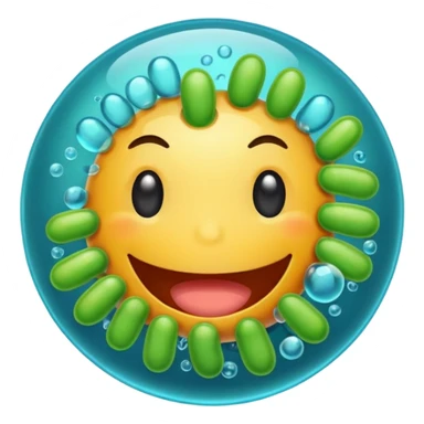 Happy bacteria sticker