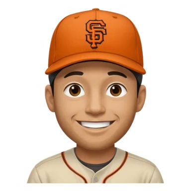 Man playing golf wearing a San Francisco Giants Cap sticker