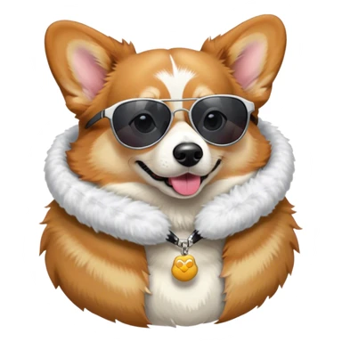 Corgi wearing sunglasses sticker