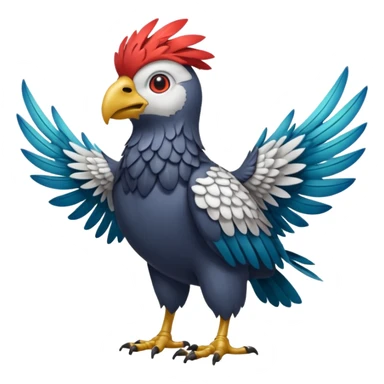 Braviary-Fakémon-hybrid-creature (full body)  sticker