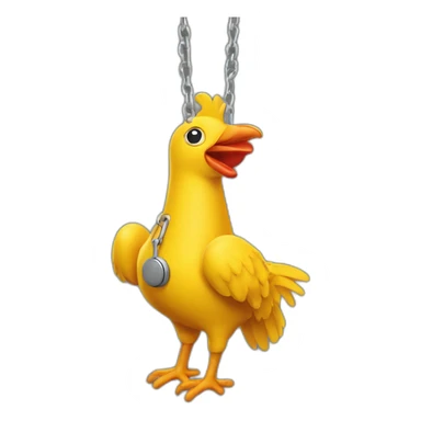 rubber chicken with a pulley in the middle sticker