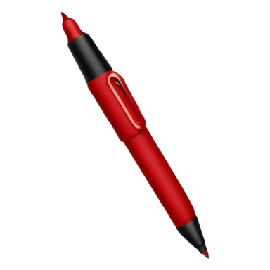 the hand writes with a dark red pen sticker