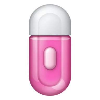 pink medication capsule sticker