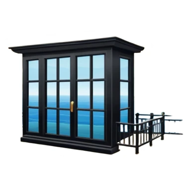apartment with sea view sticker