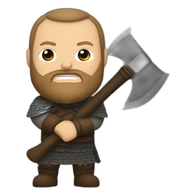 ragnar lothbrok holding an axe sticker