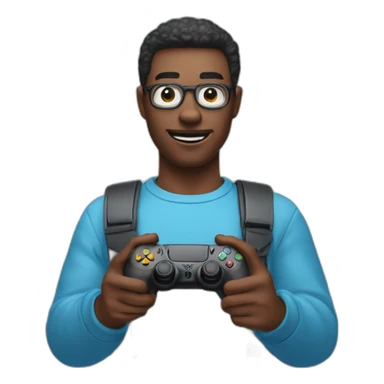 Un homme basané qui a une manette de ps5 entre les mains sticker