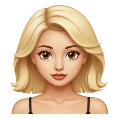 Pretty Blonde model, brown eyes, salsa dance sticker