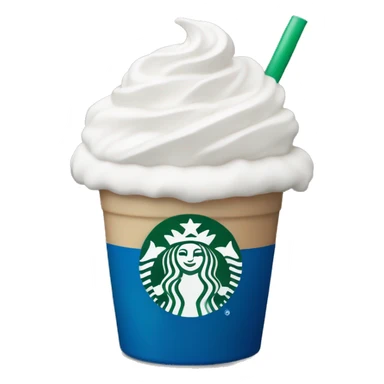 Blue white Starbucks drink with whip cream  sticker
