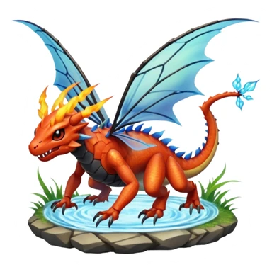 Elemental Bug-Fairy-Water-Electric-Fire-Ground-Rock-Steel-Grass-Flying-Dragon-Fighting-type natural realistic elegant cool handsome beautiful pretty badass Pokémon-Fakémon-creature sticker