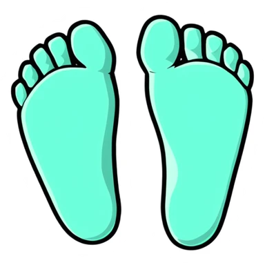 colorful foot with toes widely splayed out sticker