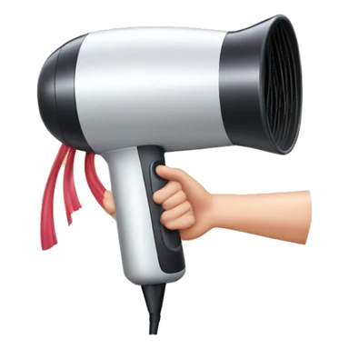 red hair dryer in hand sticker