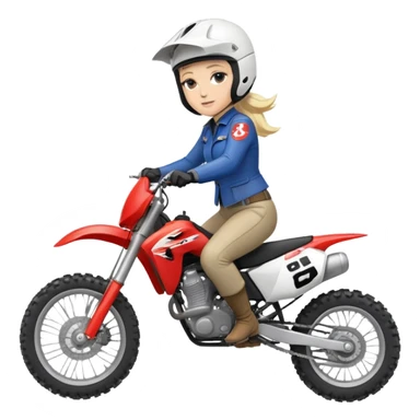 Marine lepen qui fait des roue arrière sur une moto cross  sticker