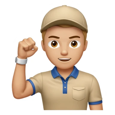 golfer pumping fist in victory sticker