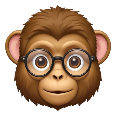 monkey with specs sticker
