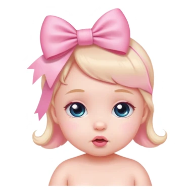 Cute baby pink bow  sticker