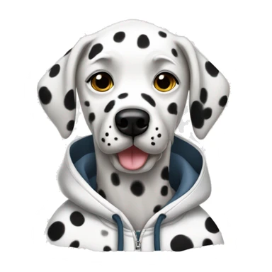 dalmatian wearing a hoodie sticker