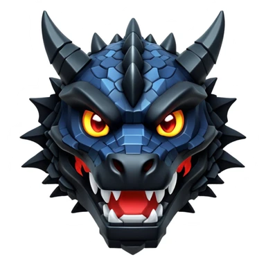 Minecraft black dragon head sticker
