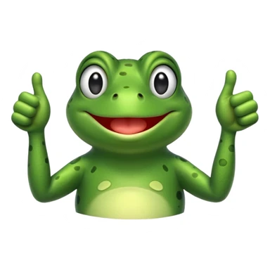 Frog winking with thumbs up sticker