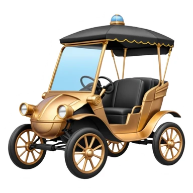 C-3PO policeman in 1864 rosegold accent painted buggy powered by electric motors and batteries  sticker
