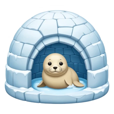 Seal in an igloo sticker