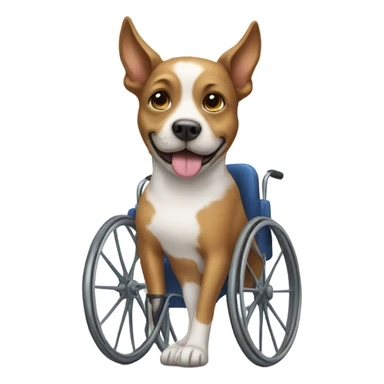Dog in wheelchair  sticker