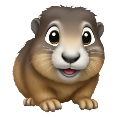 Marmotte mignonne souriant sticker