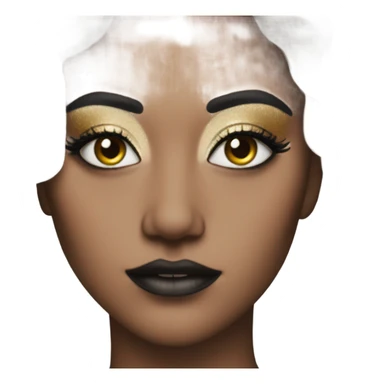 Moonface with glam makeup  sticker