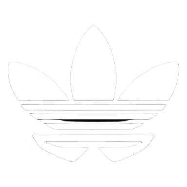 Adidas white stripes on black emoji sticker