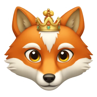 Fox with crown  sticker