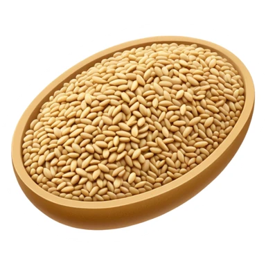 three sesame seeds, simple and clear depiction, isolated sticker