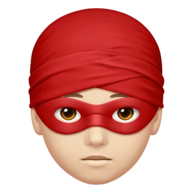 boy + red blindfold sticker