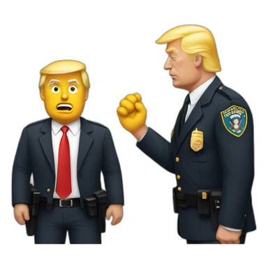trump-getting-arrested sticker