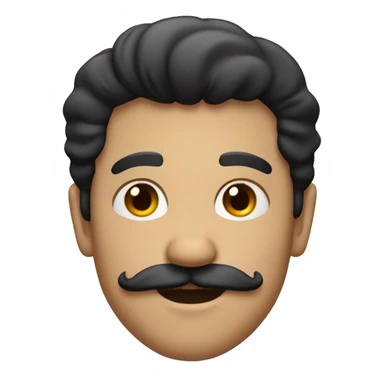 dad with black hair and a mustache pretty  sticker