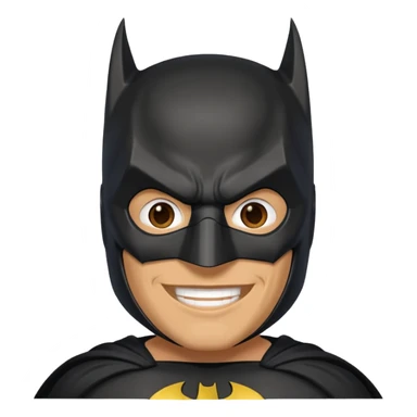 The below right one is perfect but just remove the hair and put batman mask on him  sticker