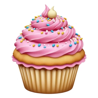 Cupcake with pink icing sticker