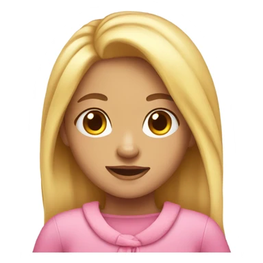 Cute girly emoji sticker