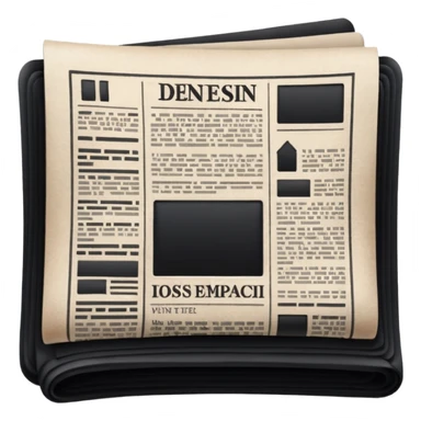 all-black or dark newspaper (it's important to not generate it with white spaces) sticker